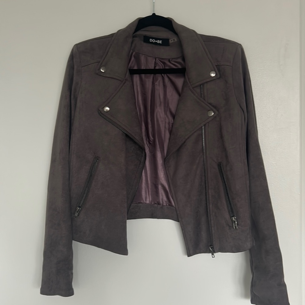 DO+BE suede dusty purple jacket, size M